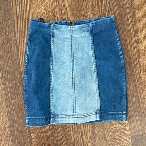 Free people mini denim skirt